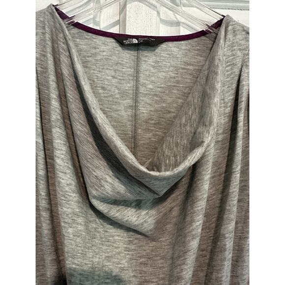 The North Face Womens Aurora Cowl Neck Drawstring Dress Gray Pockets Size L - Picture 2 of 7